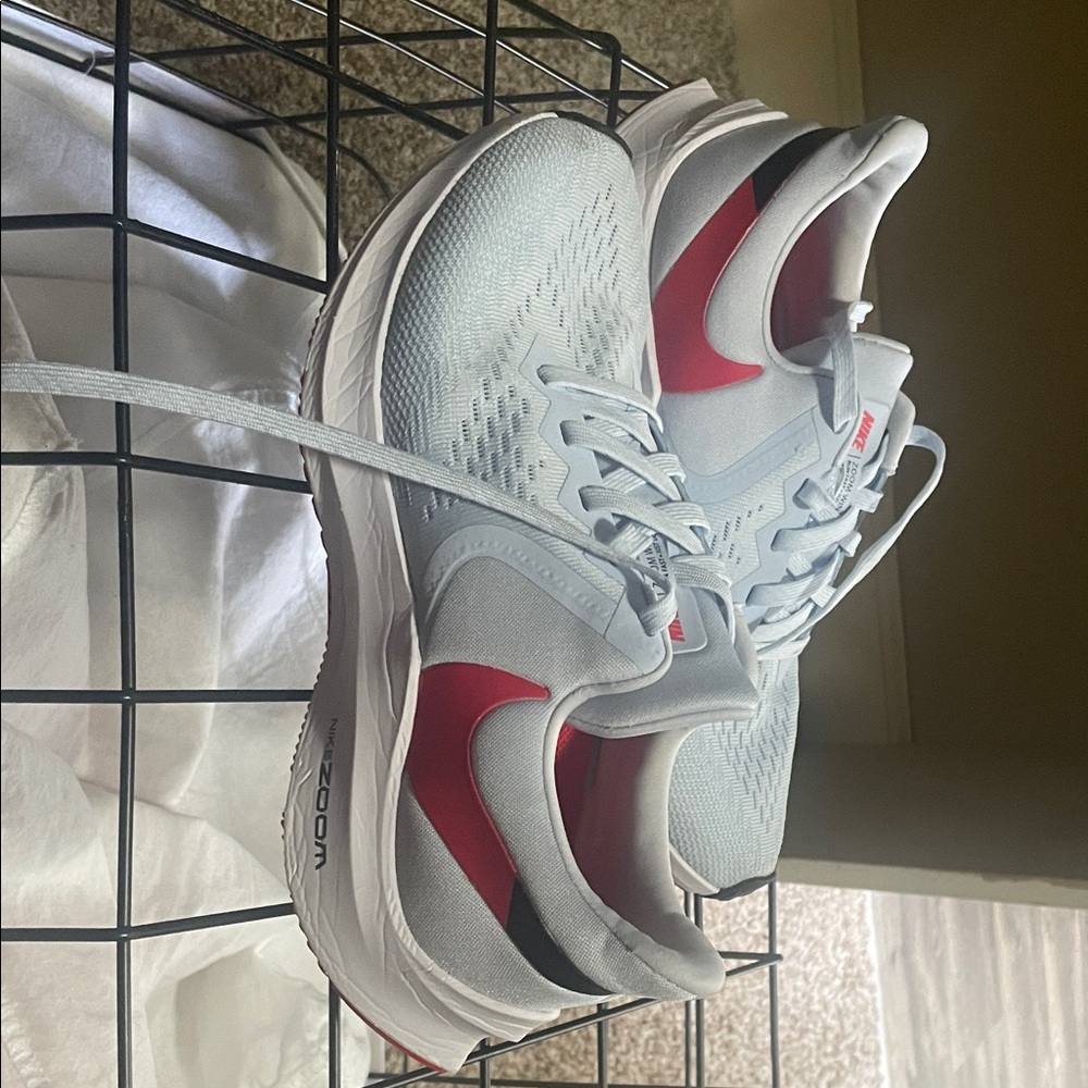 Nike Zoom White and Red Sneakers